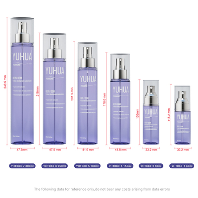 High Durability Plastic Spray Bottle 40ml 80ml 150ml 180ml 250ml 300ml with As Your Requirement Logo
