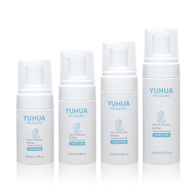 Custom Plastic Foam Bottle for Shower Gel White Or Custom 50ml 60ml 80ml 100ml 120ml 150ml Capacity