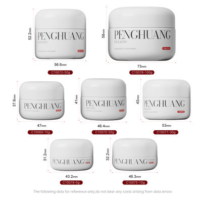 Aangepaste crème glazen potten voor lippenbalsem in wit/transparant/aangepast met aangepast logo en aangepaste kleur/bedrukking