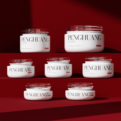 Aangepaste crème glazen potten voor lippenbalsem in wit/transparant/aangepast met aangepast logo en aangepaste kleur/bedrukking