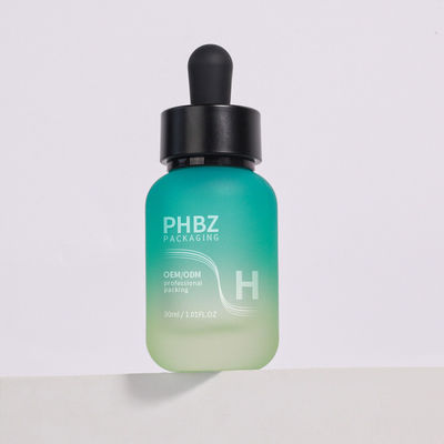 Volgens de eisen van de klant serum druppelflessen 30ml glazen ronde matte druppelfles Doptype Duurzaam en verpakkingsoptie