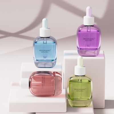 30 ml glazen serumdrupper Fles olie serumfles met zijde scherm Warm stempelen Etikettering ideaal voor essentiële oliën en huidverzorgingsproducten