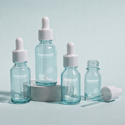 Glas olie dropper Glas fles logo Custom gladde container Ontworpen voor essentiële oliën serums en cosmetische toepassingen