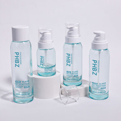 ODM OEM geaccepteerde ronde luxe cosmeticaverpakkingsfles geschikt voor hoogwaardige crèmeserums en andere schoonheidsbenodigdheden