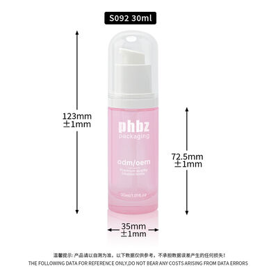 Glasflessen met pomp accessoire robuust glasflessenmateriaal ontworpen voor huidverzorging en schoonheidslotions