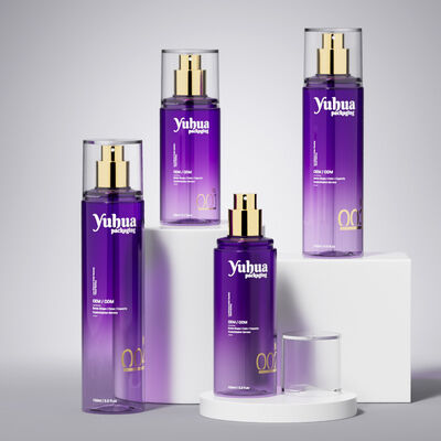 Cosmetische verpakkingsset plastic flessen met aangepast logo zeefdruk en hot stamping bedrukking voor toner, lotion en serum opslag