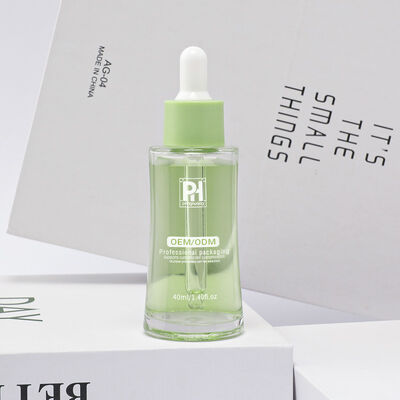 Lekvrije luchtdichte serum-druppelflessen met aangepaste kleur en logo-opdruk, geschikt voor cosmetische verpakkingsapplicaties