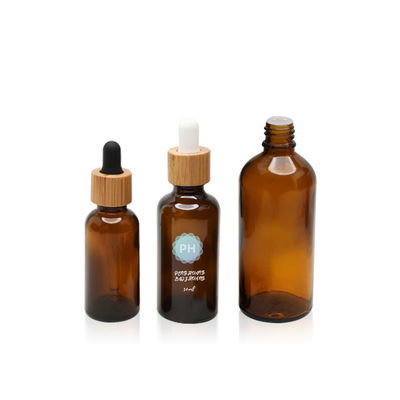Amber Color Glass Dropper Bottle-Druk die Hete het Stempelen Oppervlakte schilderen