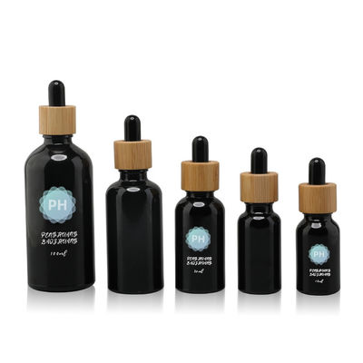 Ronde 5ml-het Druppelbuisjefles van de Bamboe Zwarte Etherische olie