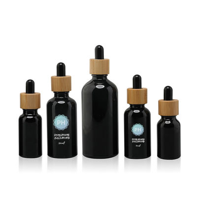 Ronde 5ml-het Druppelbuisjefles van de Bamboe Zwarte Etherische olie