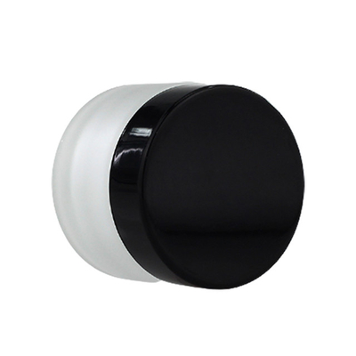 Rond Roomglas Kruiken Berijpte 10g 20g 30g met Zwart Plastic GLB