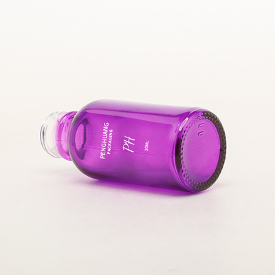 30ml Amber Boston Bottle White Pump-de Etherische oliefles van het Spuitbusglas