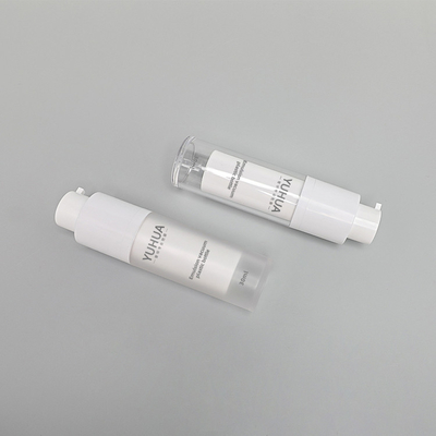 Ronde Transparante het HUISDIEREN Plastic Fles zonder lucht 15ml 30ml 50ml van de Vorm Dubbele Muur