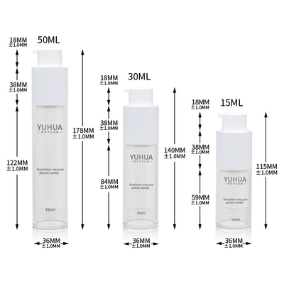 Transparante Ronde Vorm zonder lucht van de HUISDIEREN de Plastic Fles 15ml 30ml 50ml