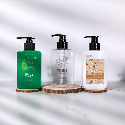 200ml rechthoekige HUISDIERENfles met Lotionpomp Aangepaste Kleur