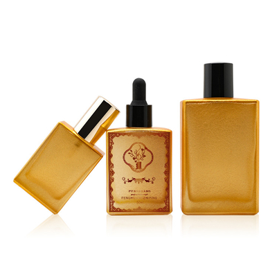 Van het het Serumdruppelbuisje van het Lucuryglas de Gouden Olie die van het de Flessenparfum Logo Custom 50ml 100ml 120ml verpakken