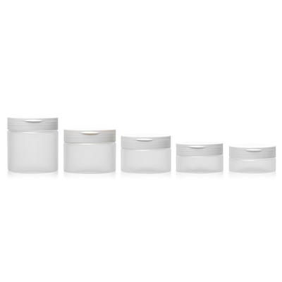 180g Custom Logo Breedmond Ronde Plastic Verpakking Lichaam Scrub Jar met schroefdop
