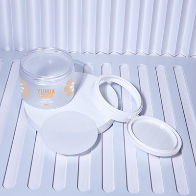 180g 240g 300g Persoonlijk logo Plastic verpakking Creme potten voor Body Butter Face Cream