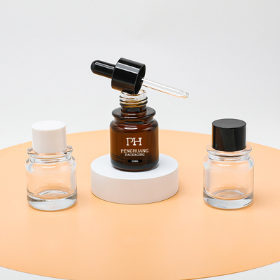 Van het de Olie Verpakkende Glas van de huidzorg het Druppelbuisjeglb Fles Mini Amber Color Customized