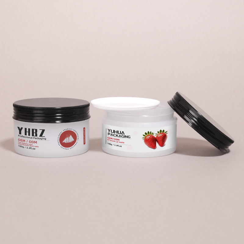 Aanpasbare ronde plastic crème potten voor huidverzorging verpakking body butter pot met schroefdop