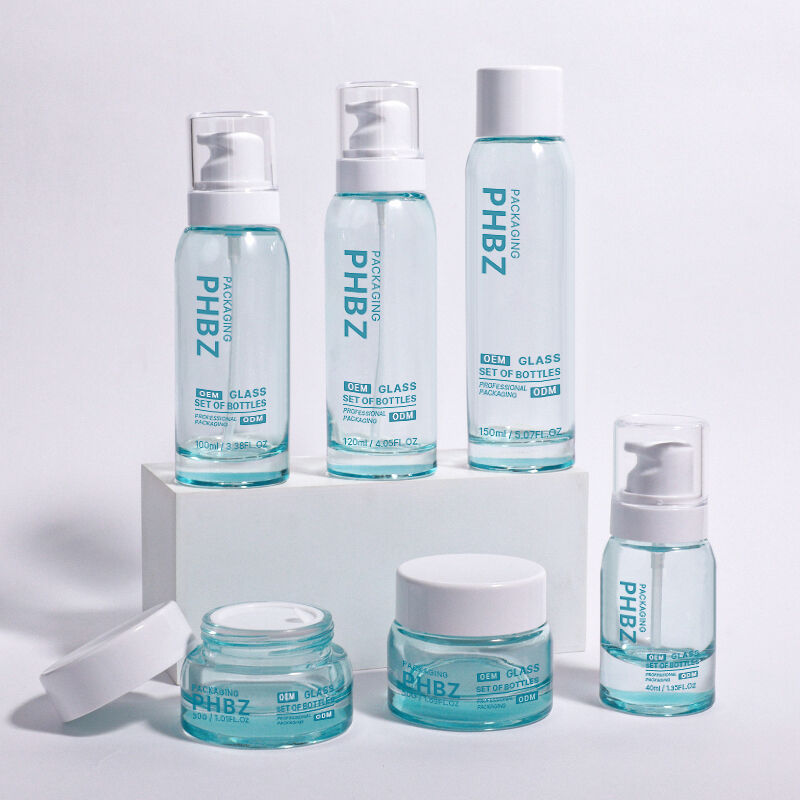 ODM OEM geaccepteerde ronde luxe cosmeticaverpakkingsfles geschikt voor hoogwaardige crèmeserums en andere schoonheidsbenodigdheden