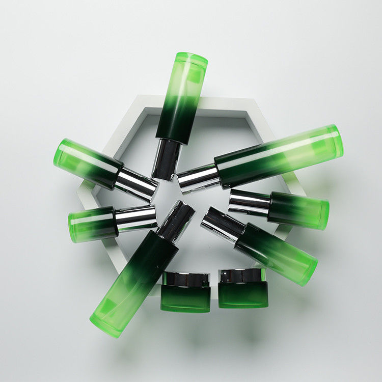 Matte Cosmetic Packaging Set Reusable Green Round Shape 60ml 120ml