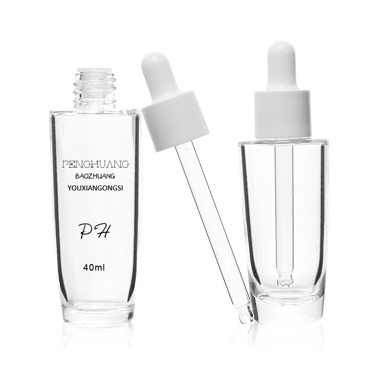 Custom Cosmetic Packaging 40Ml Clear Glass Lotion Bottle