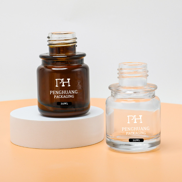 Van het de Olie Verpakkende Glas van de huidzorg het Druppelbuisjeglb Fles Mini Amber Color Customized