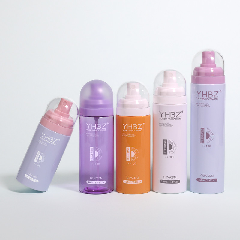 Custom Logo Duidelijke Plastic Spray Flessen 80ml 100ml 120ml Cosmetische fijne mist Spray Fles