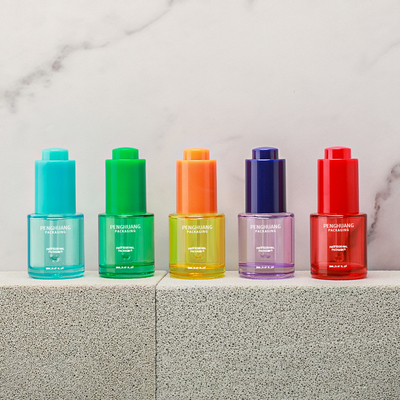 Op maat gemaakte 20 ml Luxe Essentiële Olie Glas Fles Verpakking Serum Fles Met Dropper