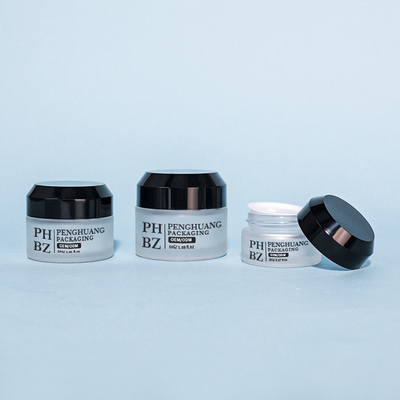 5-100 g glazuur glascrème pot transparante schuin schouder oogcrème pot met deksel