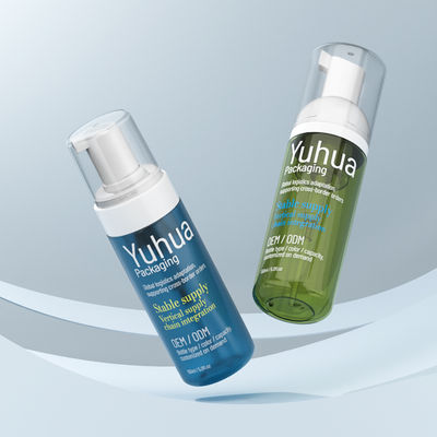 Doorzichtige of op maat gemaakte plastic schuimfles met pompkap en zijde-schermprint die duurzame herbruikbare verpakkingen biedt voor vloeibare producten