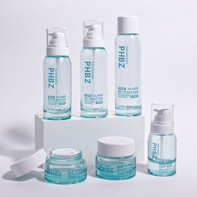 ODM OEM geaccepteerde ronde luxe cosmeticaverpakkingsfles geschikt voor hoogwaardige crèmeserums en andere schoonheidsbenodigdheden