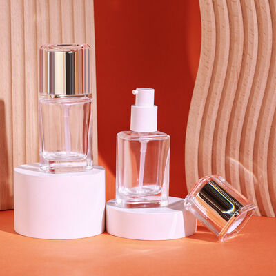 Liquid Foundation Flessen glas cosmetische verpakkingsset met een capaciteit van 30 ml aanpasbaar afdrukken en duurzaam luchtdicht ontwerpen