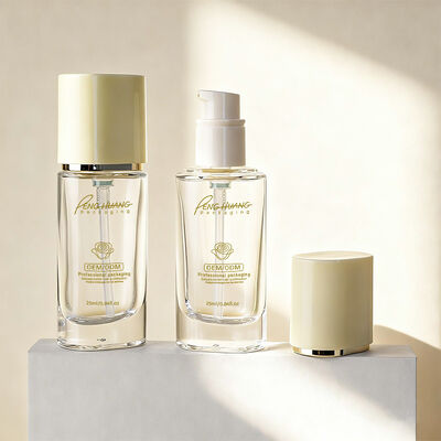 Liquid Foundation Flessen glas cosmetische verpakkingsset met een capaciteit van 30 ml aanpasbaar afdrukken en duurzaam luchtdicht ontwerpen