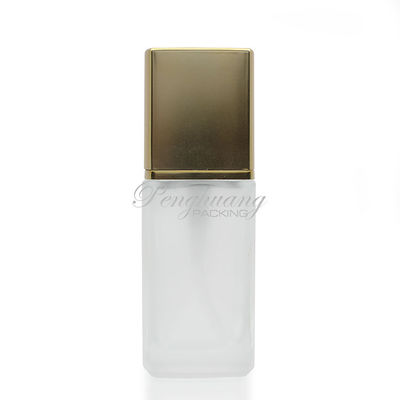 Glazen fles 30 ml cosmetische vloeistof fles met gouden pomp