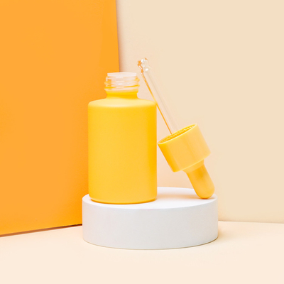 OEM Gele van het Glasflessen van het Kleurenserum de Oliedruppelbuisje Verpakking