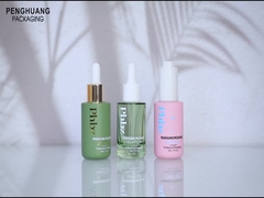 Gedrukte het Druppelbuisjeflessen van het Glas1oz Buitensporige Serum voor Kosmetische Verpakking