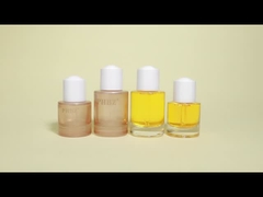 Gekruide heldere glasdruppelflessen met pipetkap Verpakking voor huidverzorging Serumfles