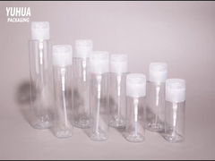 100 ml-500 ml Aanpasbare ronde plastic flessen voor vloeistofverwijder en make-up toner