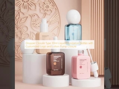 Druppelvergrendeling 30 ml vloeibare flessen met aangepast logo en lotionpompvergrendeling