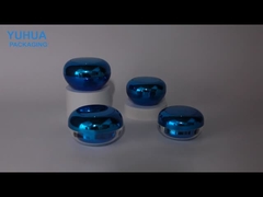 Blauwe of Aangepaste Kleur Plastic Crème Pot voor Body Butter, Oogcrème of Gezichtscrème