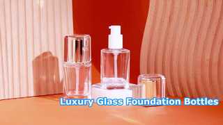 30 ml glazen foundationflessen gouden pomp